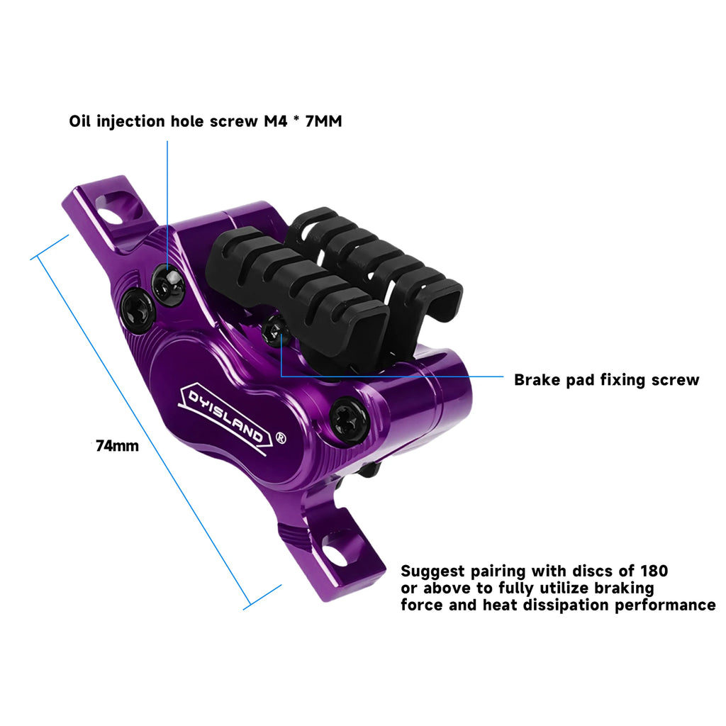 DYISLAND MTB 4pistons Hydraulic Disc Brake 850mm/1500mm Cera