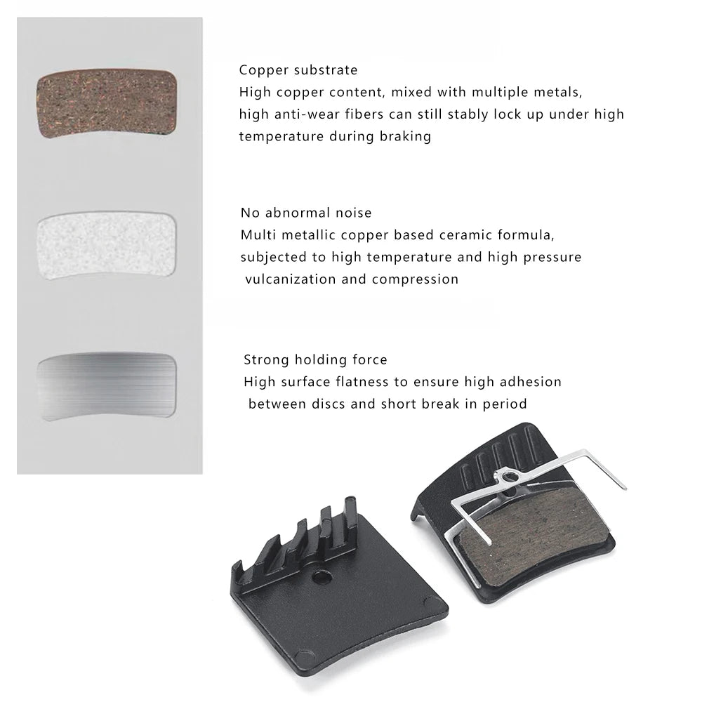 IIIPRO E4 Disc 4-piston Bicycle Brake Pad Ceramic Copper-bas