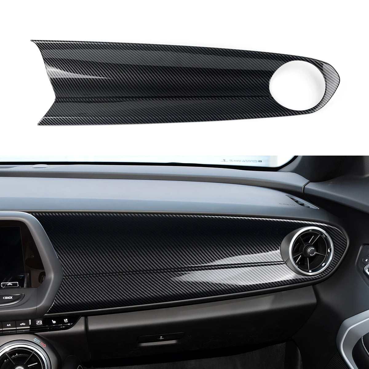 ABS Trim Car Steering Wheel Button Panel Cover Carbon Fiber Interior Sticker For Chevrolet Camaro ZL1 2016-2026 Accessories