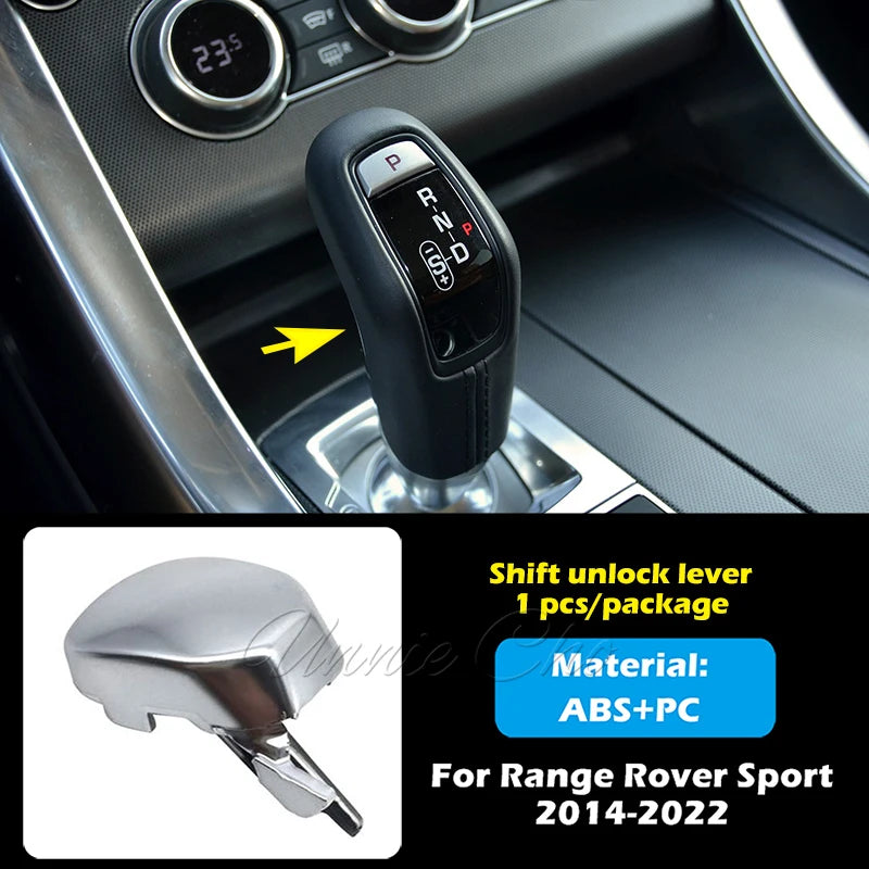 For Range Rover Sport Gear Shift Knob Cover Trim 2014 to 2022 Imitation Carbon Fiber Gear Lever Shell Car Decoration Accessories