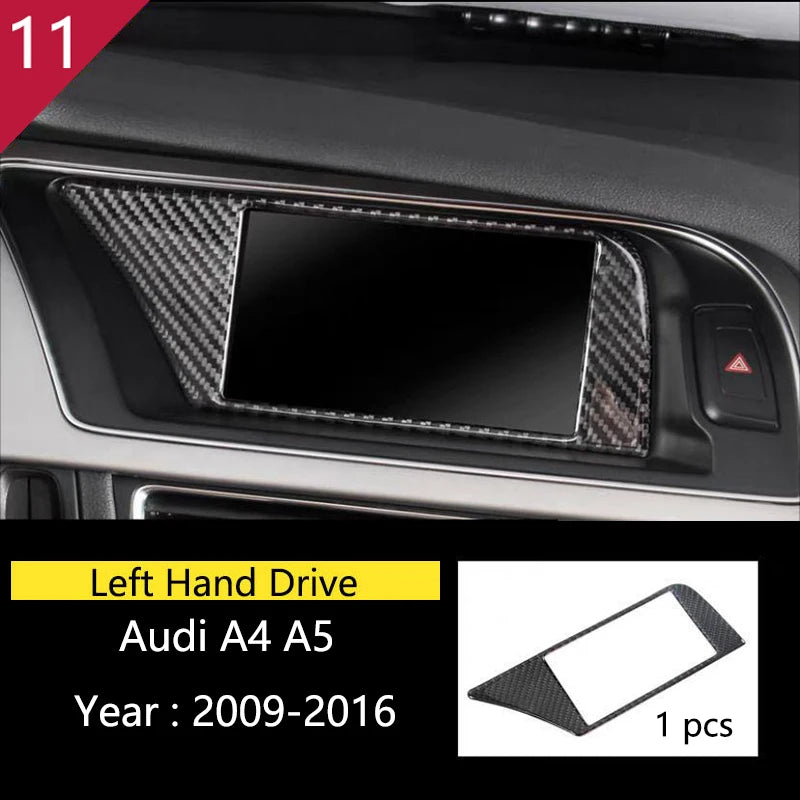 For Audi A4 S4 RS4 B8 8K A5 S5 RS5 8T 8F Car Carbon Fiber Window Door Panel Strips Cover Protective Trim Sticker Accessories