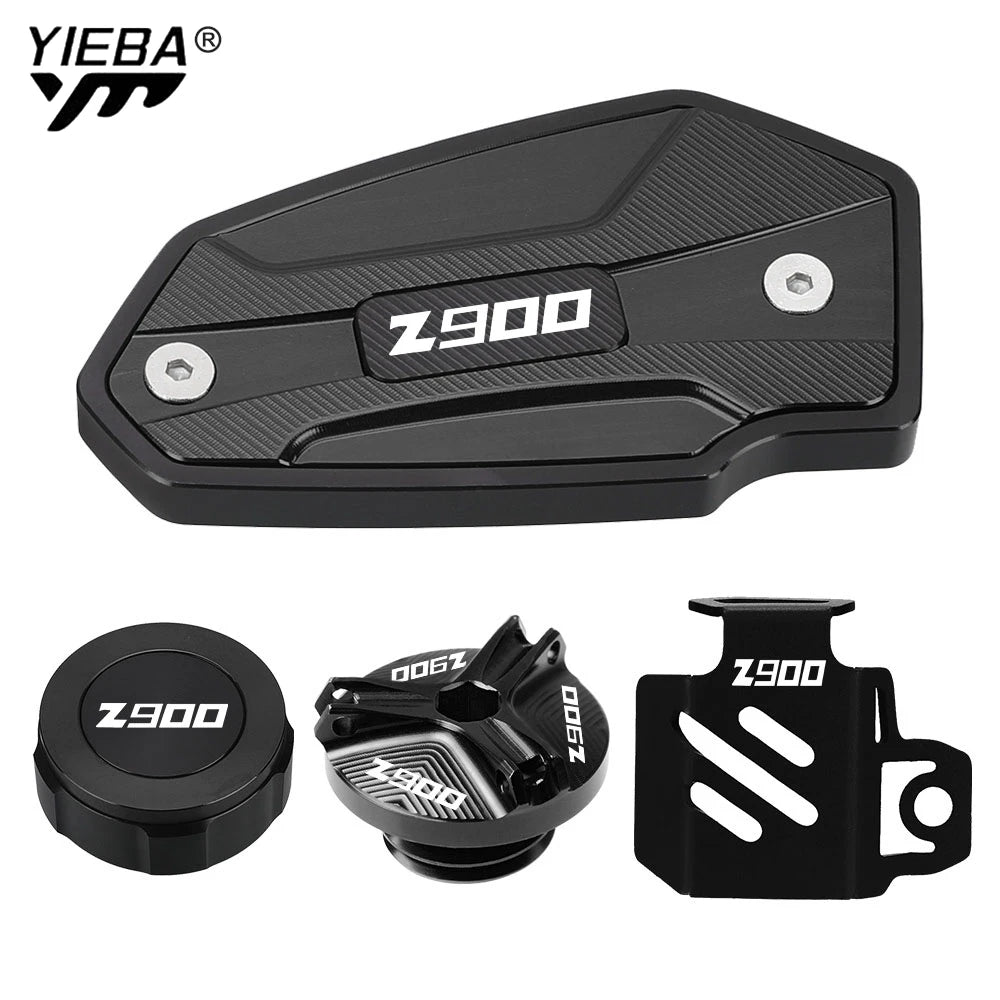 For Kawasaki Z900 ABS 2017-2022 2023 2024 Motorcycle Front Rear Brake Fluid Reservoir Cover Engine Oil Filler Cap Protector Z900