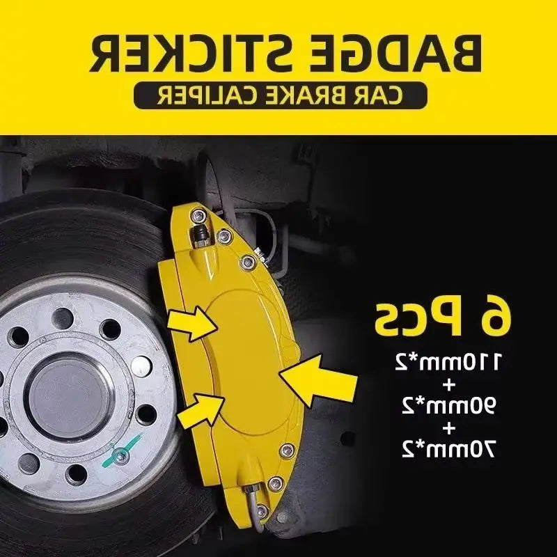 6pcs Car Brake Caliper Stickers for Disc Brembo Stickers Per