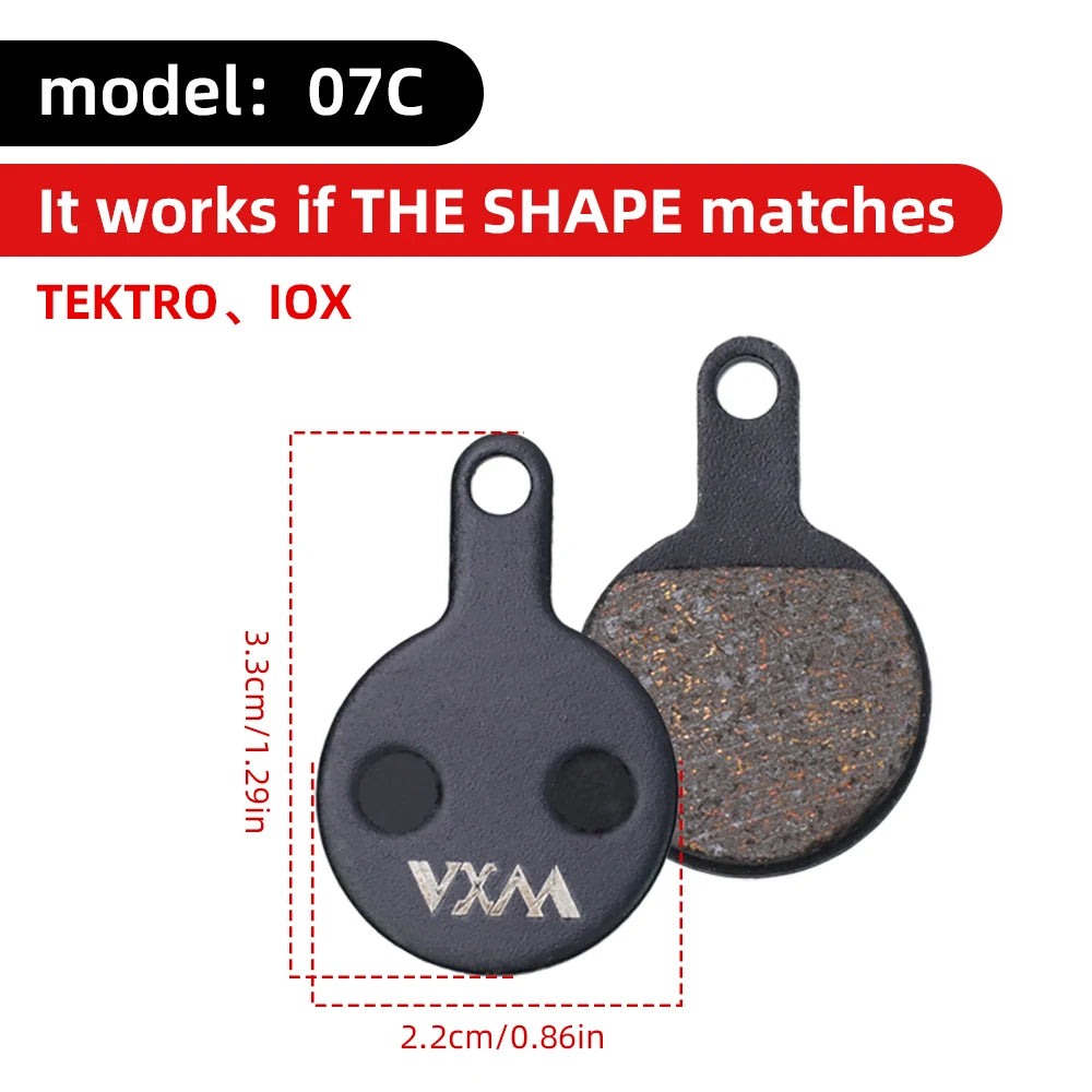VXM Bicycle Hydraulic Disc Brake Pads MTB Bike Semi-Metal Road Cycling Wear Resistant Quiet Durable Brake Pad Part Accessories