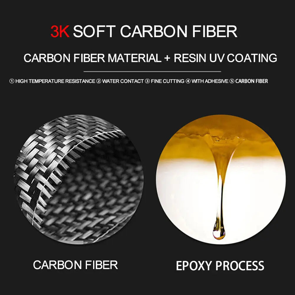 Car Steering Wheel Sticker Trim Carbon Fiber Decoration Allr