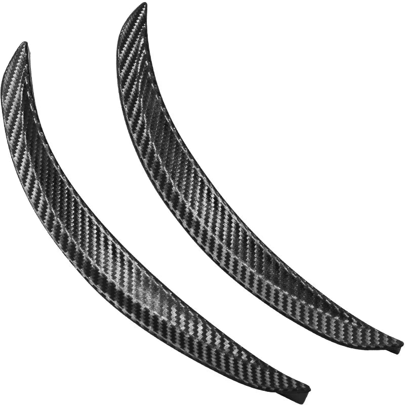 2Pcs Carbon Fiber Rubber Wheel Eyebrow Protector Universal Car Fender Arch Anti-scratch Moulding Trim Strip Exterior Sticker