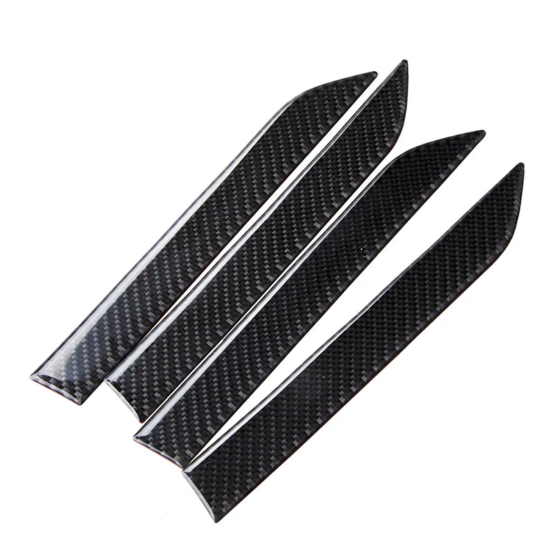 4pcs Car Door Handle Stickers Set Real Carbon Fiber Anti-scratch Cover Flexible Exterior Trim For Tesla Model 3 S X Accessories