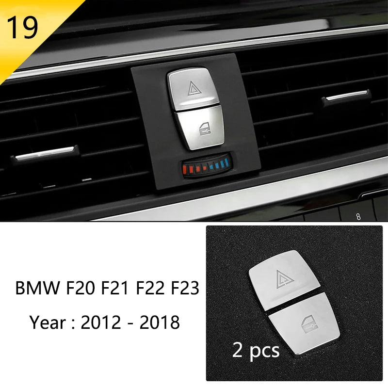 For BMW 1 2 Series F20 F21 F22 F23 Carbon Fiber Car Control CD Panel Cover Trim Air Conditioning Outlet Frame Decoration Sticker
