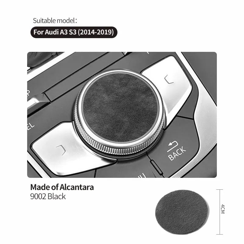 For Audi 8V A3 S3 (2014-2019) Sport Car Multimedia Button Knob Cover Trim Sticker Anti Scratch Carbon Fiber Interior Accessories