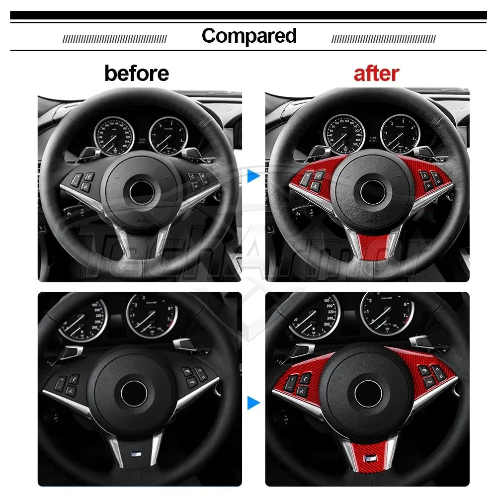 Carbon Fiber For BMW M6 E63 E64 2004-2010 Car Steering Wheel