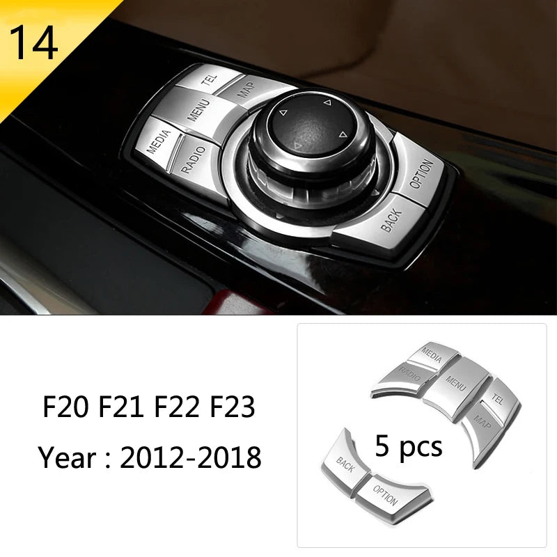 For BMW 1 2 Series F20 F21 F22 F23 Carbon Fiber Car Control CD Panel Cover Trim Air Conditioning Outlet Frame Decoration Sticker