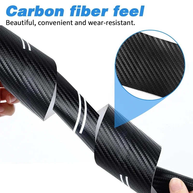 60X7CM Car Door Sill Side Anti Scratch Protector Strip Carbo