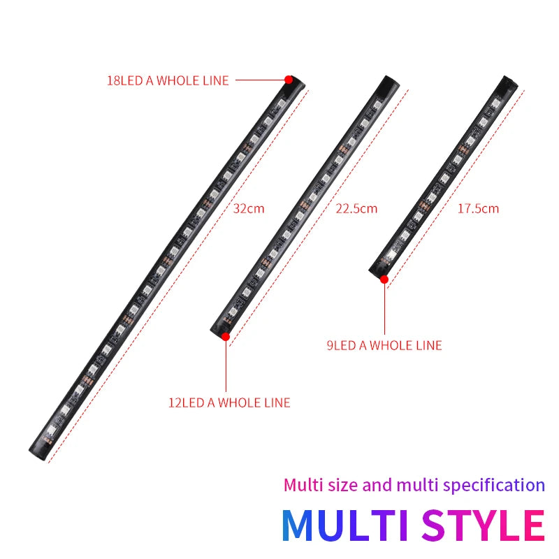 Neon LED Car Interior Ambient Foot Strip Light Kit Accessori