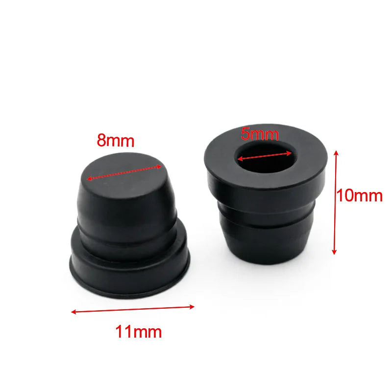 5PCS Black Rubber Brake Caliper Bleeder Screw Dust Cap Prote