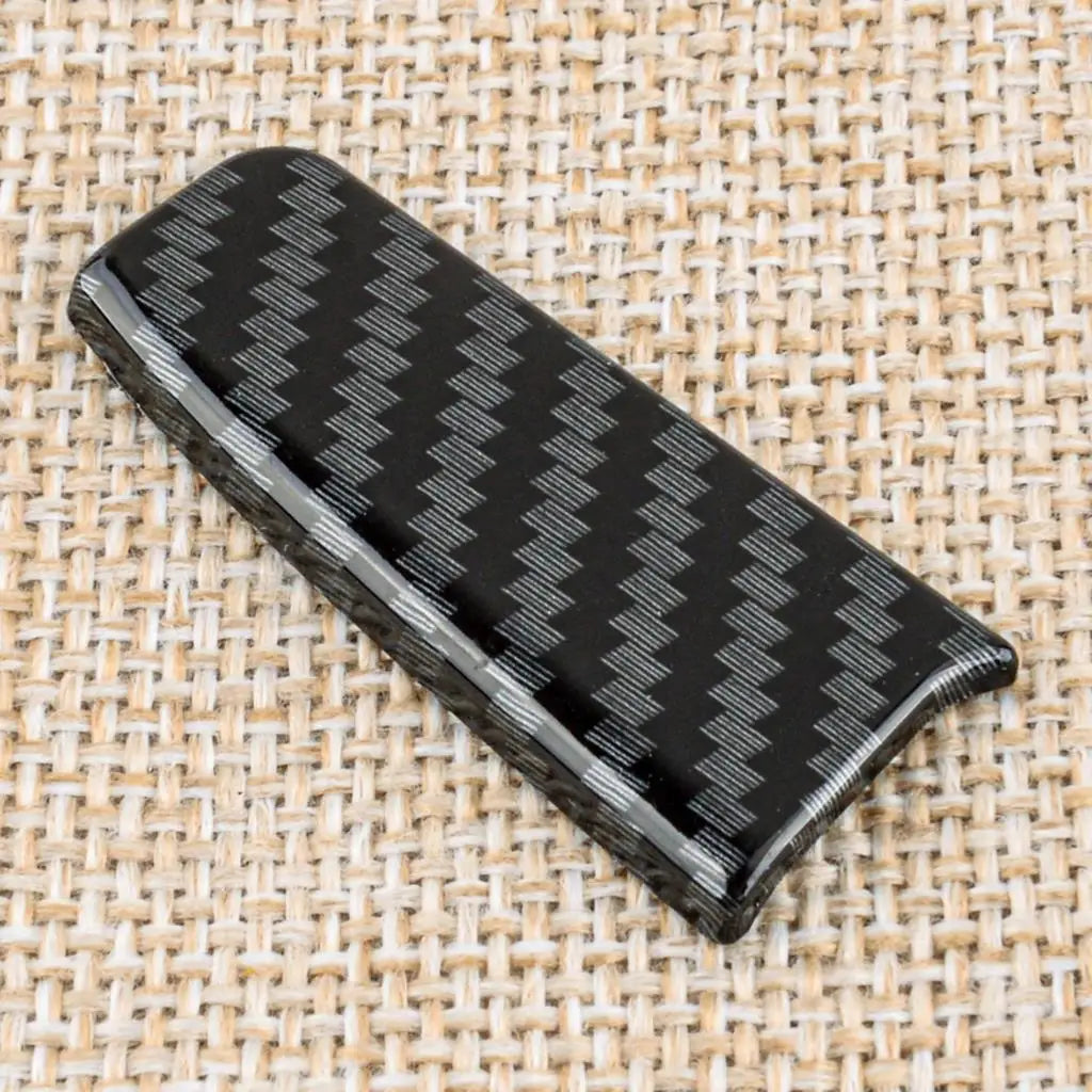 1 Set Car Black Carbon Fiber Style Gear Shift Panel Cover Tr