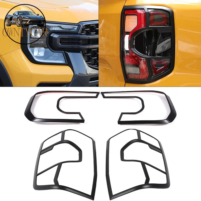 For Ford Ranger T9 2023 2024 Headlight Cover Trim Front Head