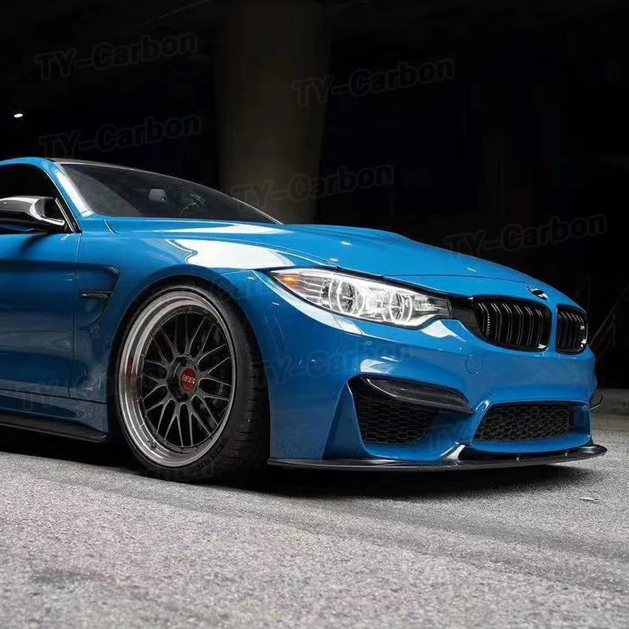 Dry Carbon Fiber Car Front Bumper Splitters For BMW F80 M3 F