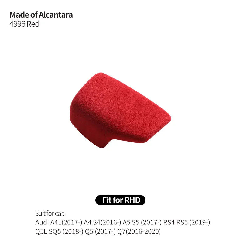 Made of Alcantara For Audi Sport B9 F5 FY A4 S4 A5 S5 RS4 RS5 Q5L SQ5 Q5 Q7 Gear Shift Knob Cover Trim Car Interior Accessories