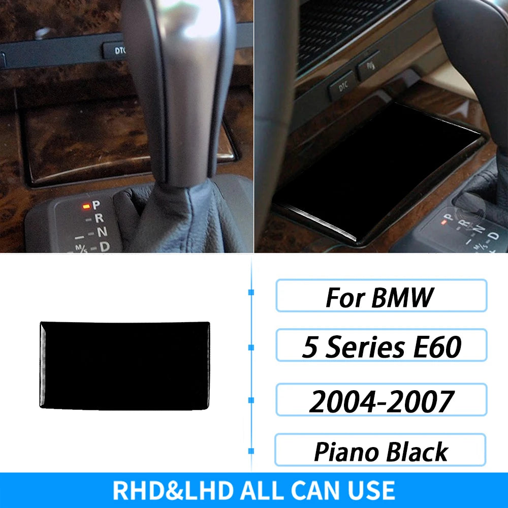For BMW 5 Series E60 2004-2007 Piano Black Gear Shift Steering Wheel Air Outlet Panel Set Trim Car Interior Accessories Sticker