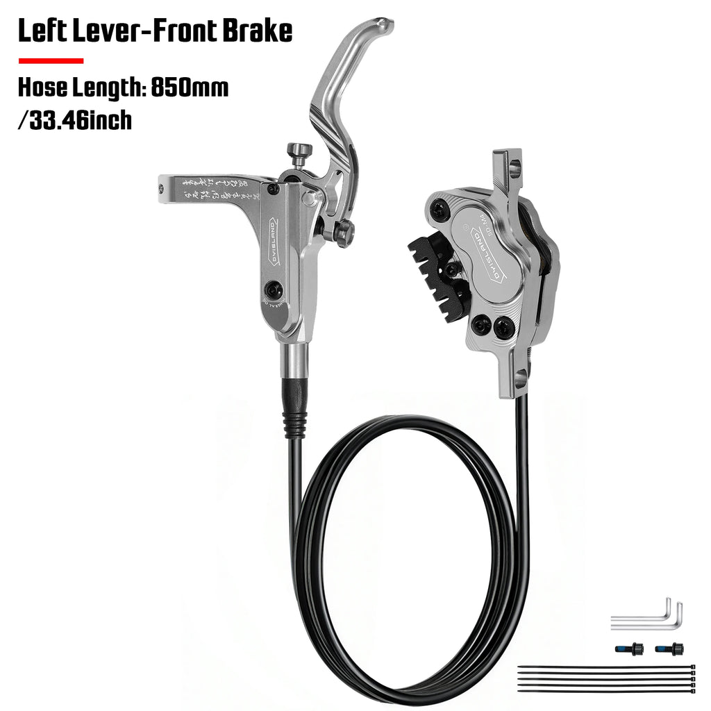 DYISLAND MTB 4pistons Hydraulic Disc Brake 850mm/1500mm Ceramic Cooling Brake Pads Oil Pressure AM DH Mountain Bike Disc Brake