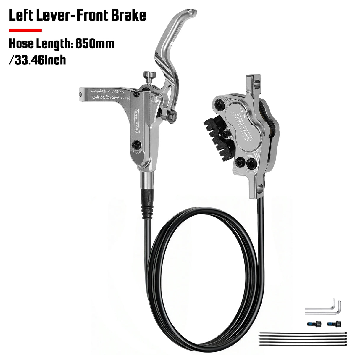 DYISLAND MTB 4pistons Hydraulic Disc Brake 850mm/1500mm Ceramic Cooling Brake Pads Oil Pressure AM DH Mountain Bike Disc Brake