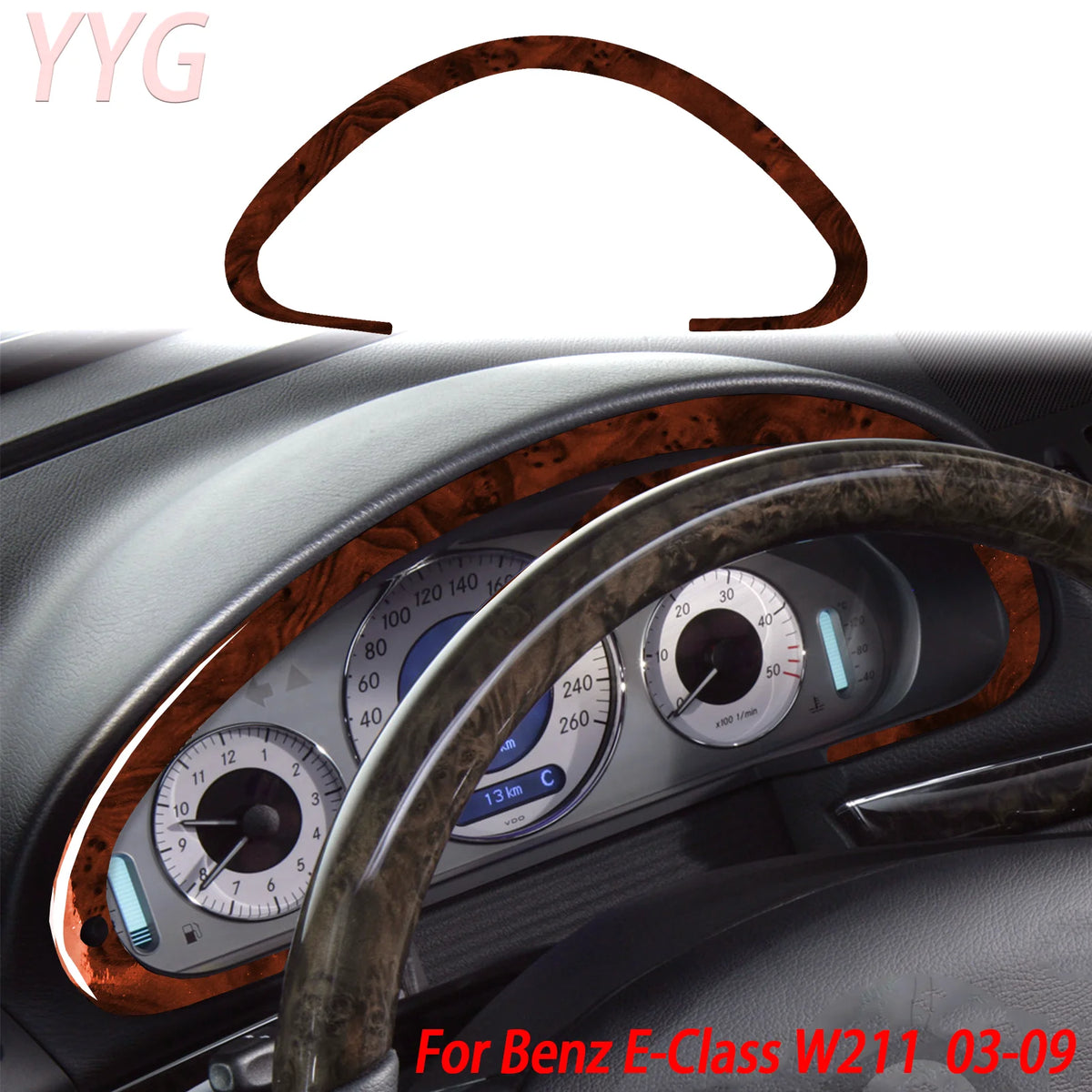 Car Interior Accessories Carbon Fiber Instrument Frame Speed