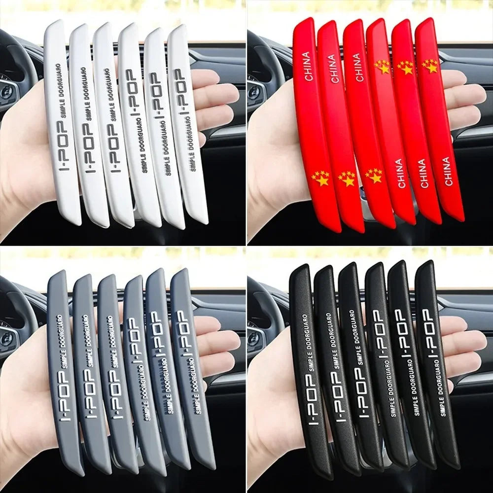 6Pcs Auto Car Door Edge Protection Guards Buffer Trim Moldin