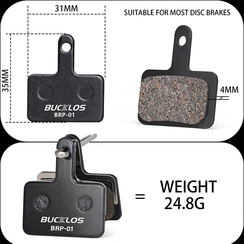 BUCKLOS Semi-Metal Brake Pads Mountain Bike Hydraulic Disc B