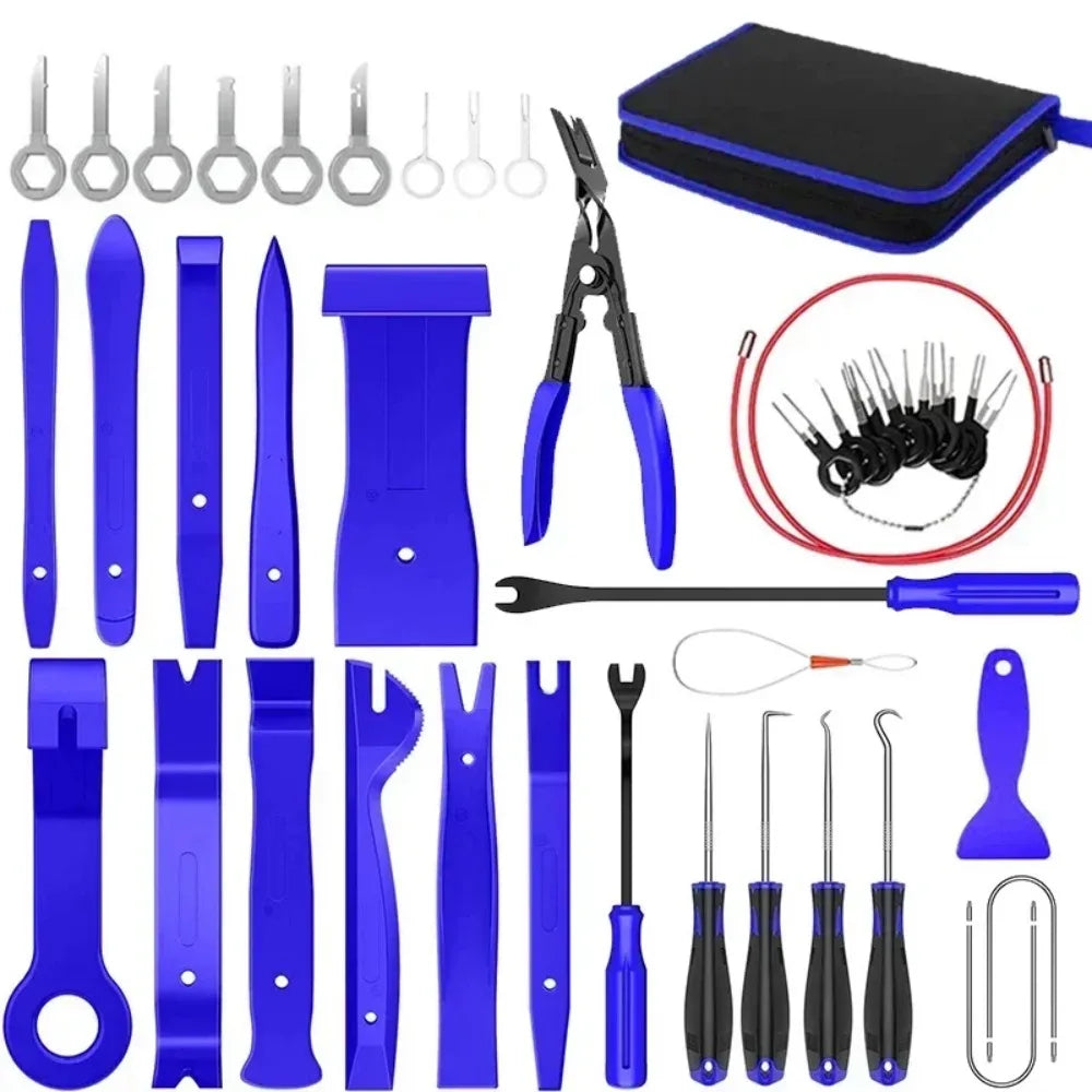 Car Interior Trim Removal Tool Kit Auto Plastic Clips Puller Set for DIY Panel Disassembly Dashboard Door Repair
