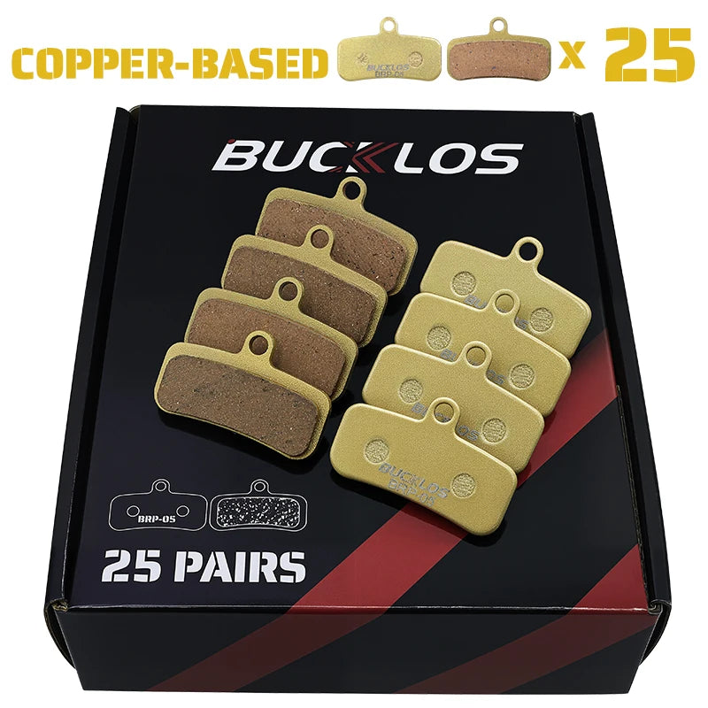 25 Pairs BUCKLOS BRP-05 Bike Disc Brake Pads Ceramic Resin Bicycle Hydraulic Brake Pads for SHIMANO D02S N03A Bicycle Brake Pads