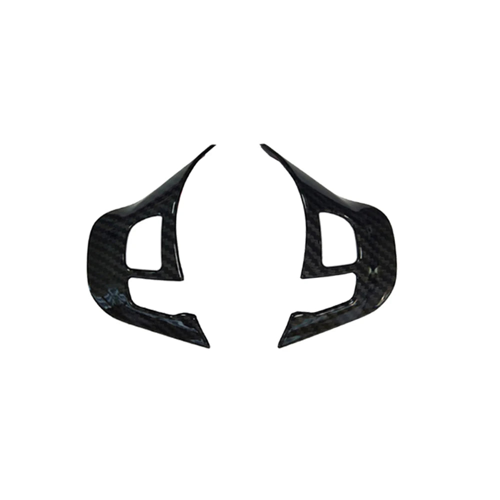 Carbon Fiber Car Steering Wheel Panel Gloss Trim Emblem Decal Cover for Peugeot 2008 208 T9 2014 2015 2016 2017 2018 Accessories