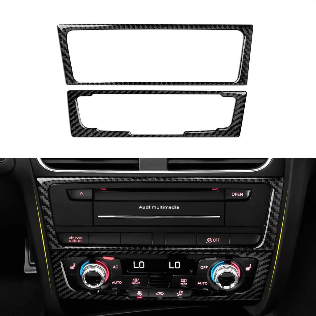 Car Center Console Gear Shift Panel Set For Audi A4 S4 RS4 A5 S5 RS5 (2007-2016) Carbon Fiber Interior Sticker Trim Accessories