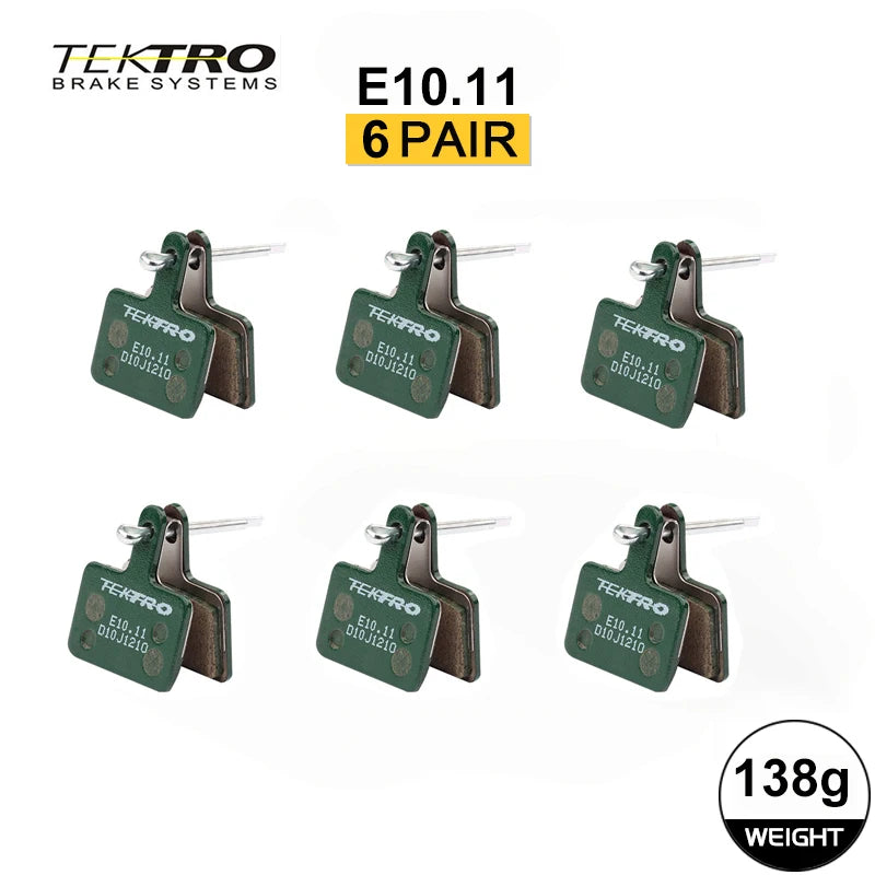TEKTRO E10.11 MTB/Road Disc Brake Pads Resin-Metal 2mm Universal Compatible with Shimano M355/M395/495 & Tektro HD-M520/E350