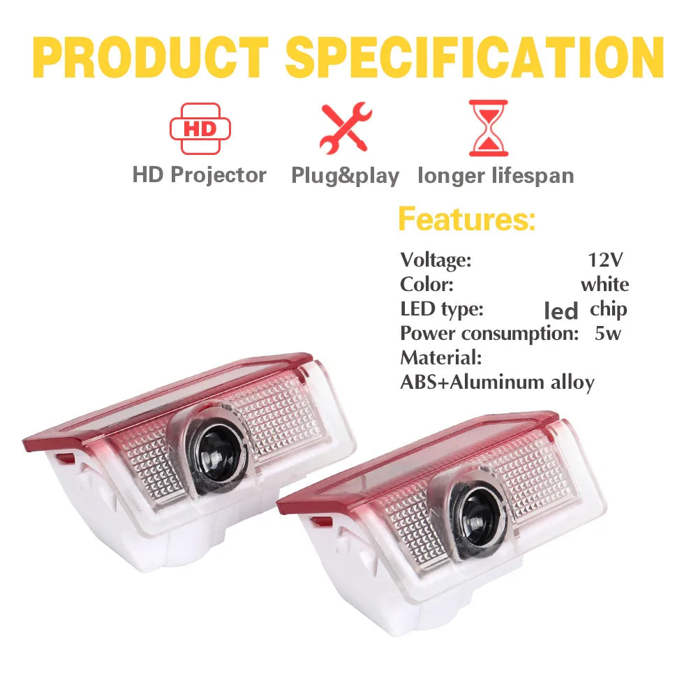 LED Car Door Welcome Warning Light For Mercedes Benz W176 W1