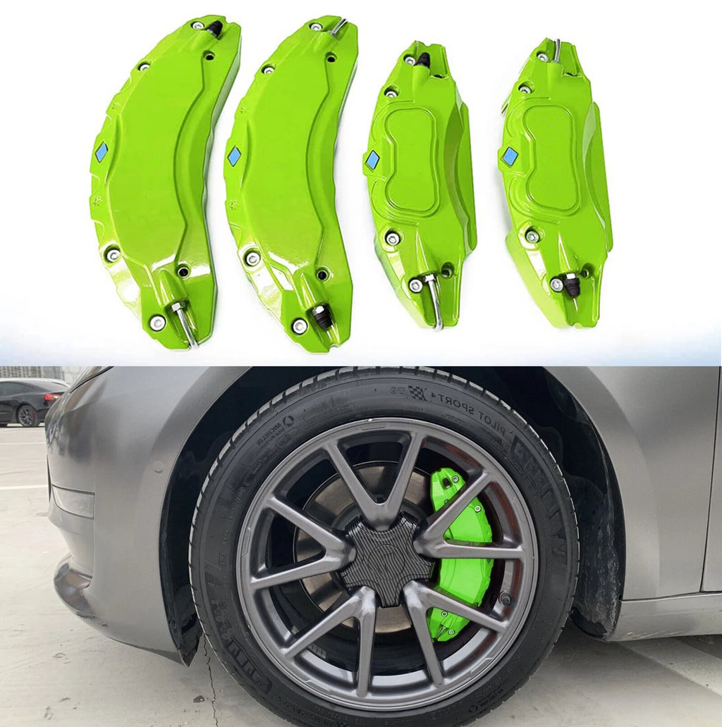 Brake Caliper Covers for Tesla Model Y 2020 2021 2022 2023 2024 Accessories Wheel Hub Front Rear Brakes Caliper Covers Set of 4