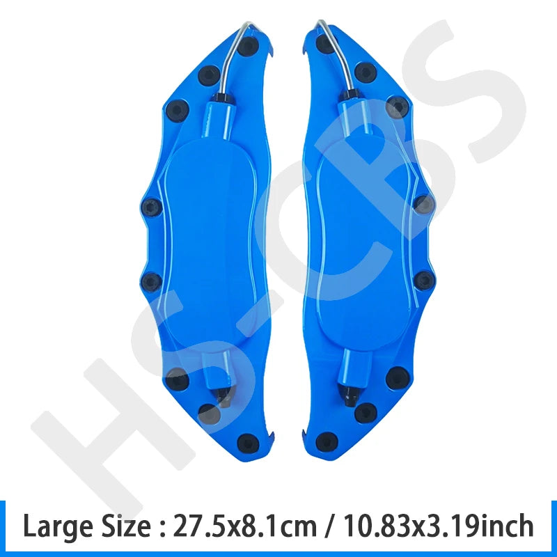 2/4Pcs L/M Metal Car Brake Caliper Cover Stickers Brake Disc Anti Dust Cover Protective Shell Wheel Auto Styling Accessories