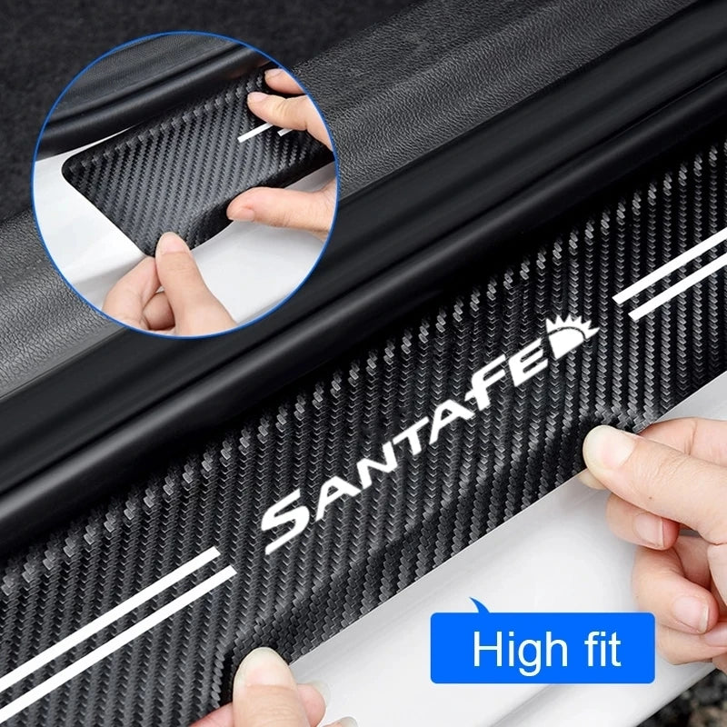 60X7CM Car Door Sill Side Anti Scratch Protector Strip Carbo