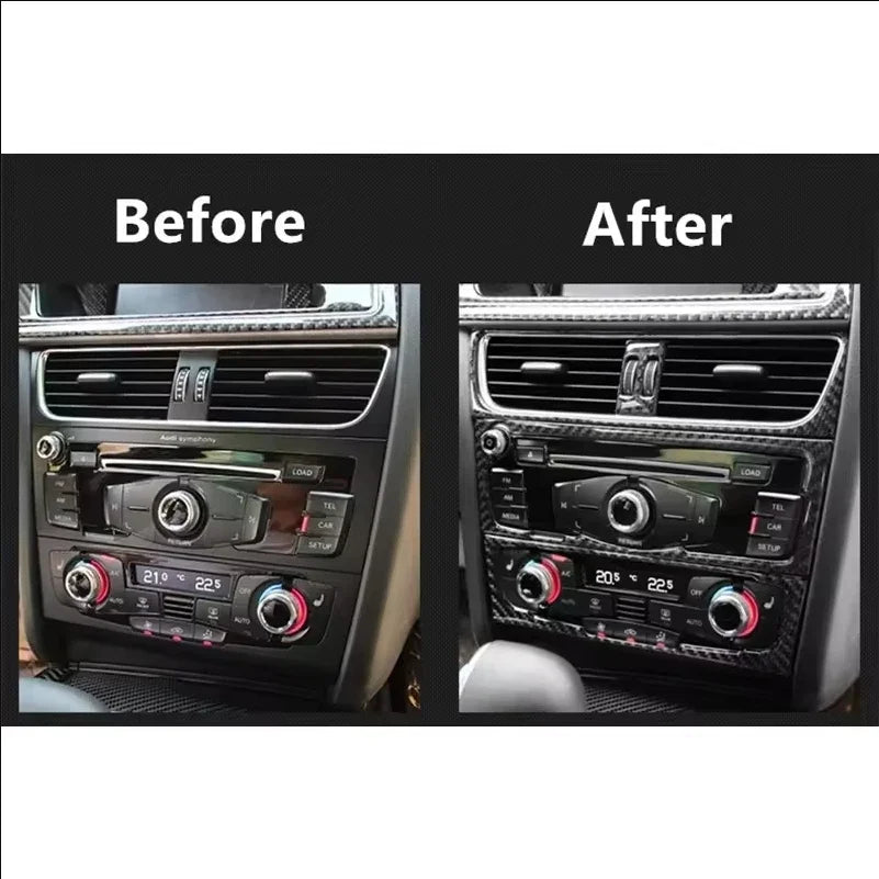 For Audi A4 B8 A5 S5 Carbon Fiber Center Console Dashboard G
