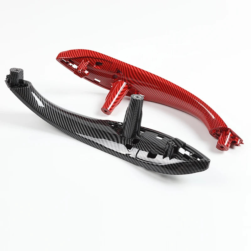 RHD LHD Carbon Fiber Car Inner Door Pull Handle Trim Cover f