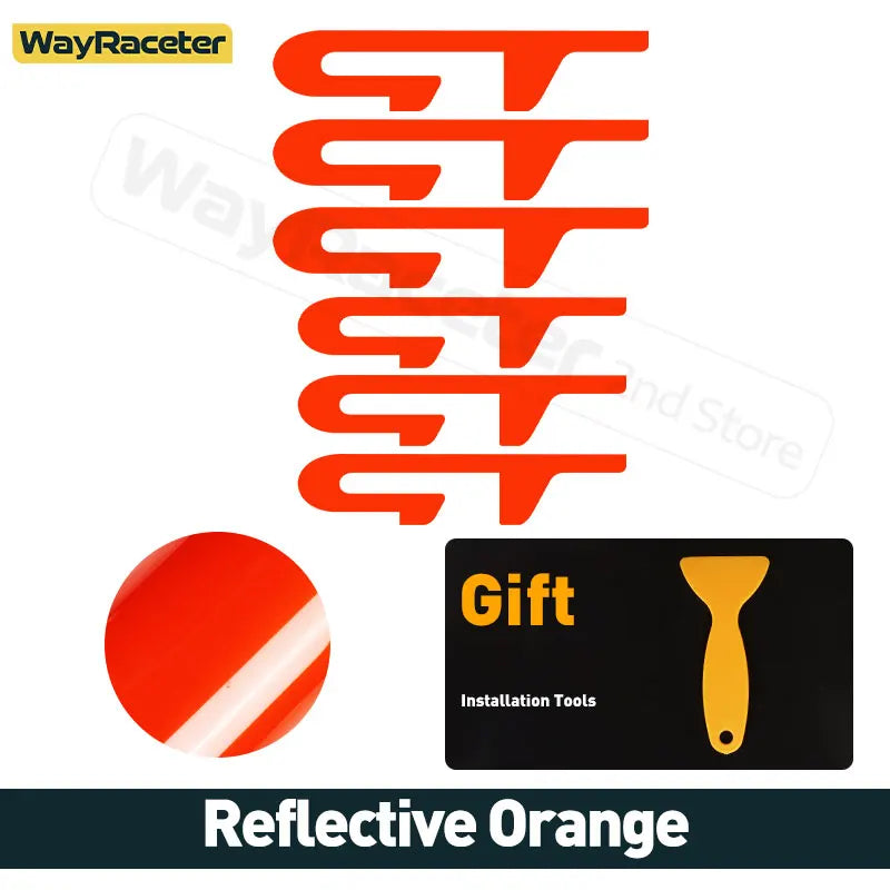 6 Pcs Car Brake Caliper Sticker Hi Temp Waterproof Reflective Decal For Renault Megane RS Clio Sandero GT Twingo Laguna Arkana