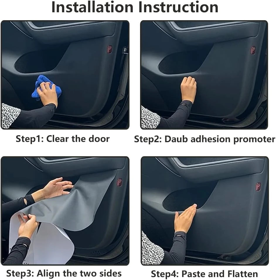 Car Door Anti-Kick Pad For Tesla Model YL 6-Seater Leather S