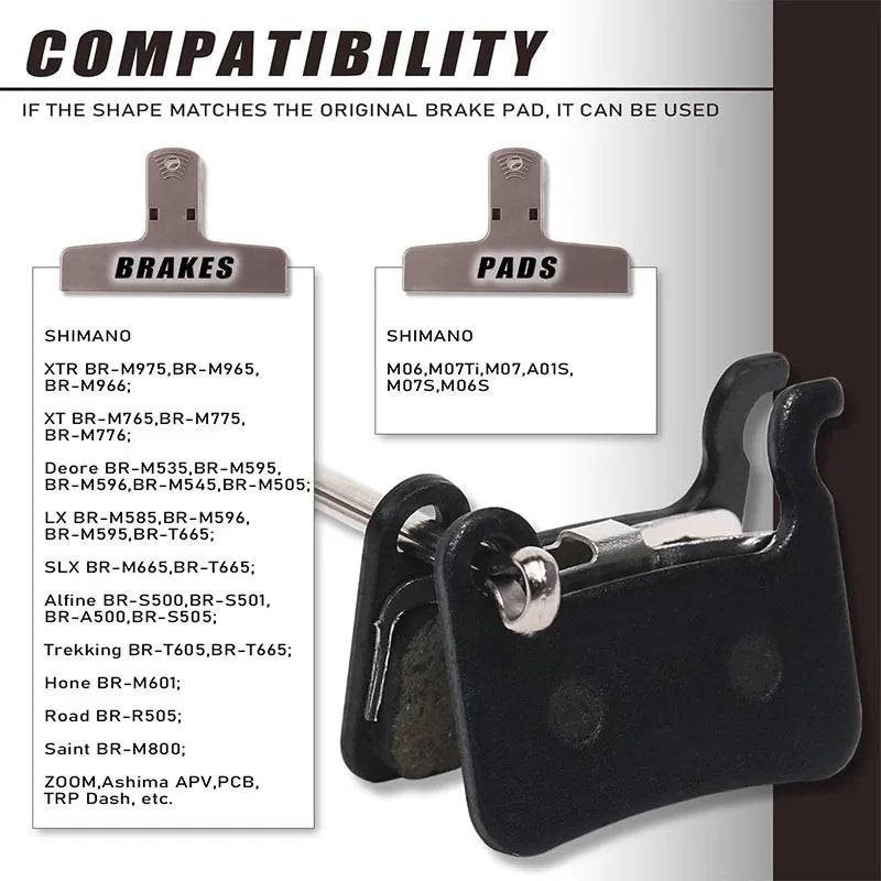 TESNO Resin Disc Brake Pad For SHIMANO A01S Wear-resistant H