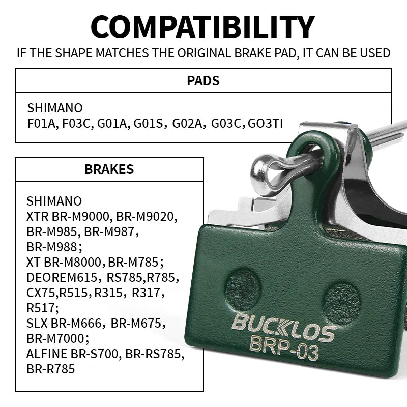 BUCKLOS Ceramic Hydarulic Disc Brake Pads For SHIMANO G01S G