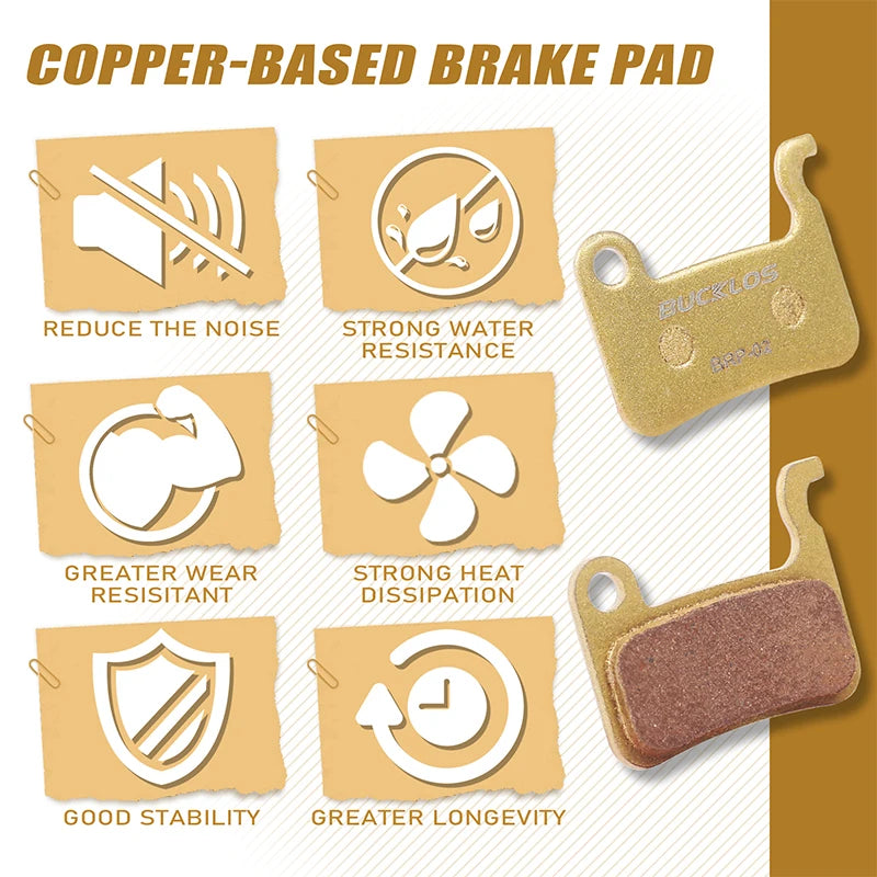 BUCKLOS MTB Disc Brake Pads for SHIMANO A01S Copper-Based Me