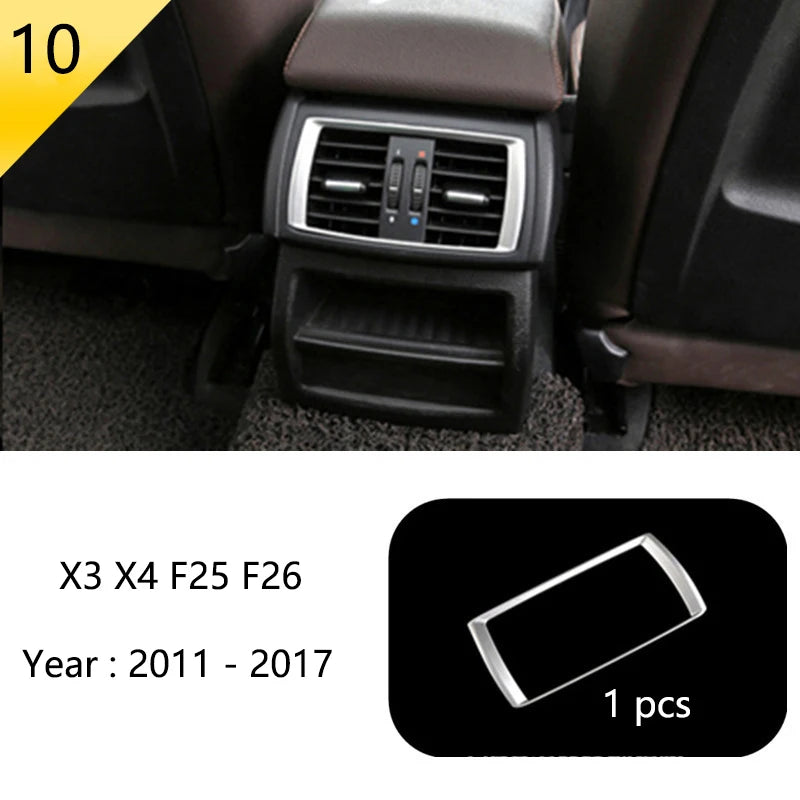 Accessories for BMW X3 X4 F25 F26 Car Inner Gearshift Air Conditioning CD Panel Door Armrest Cover Trim Decorative Car Stickers