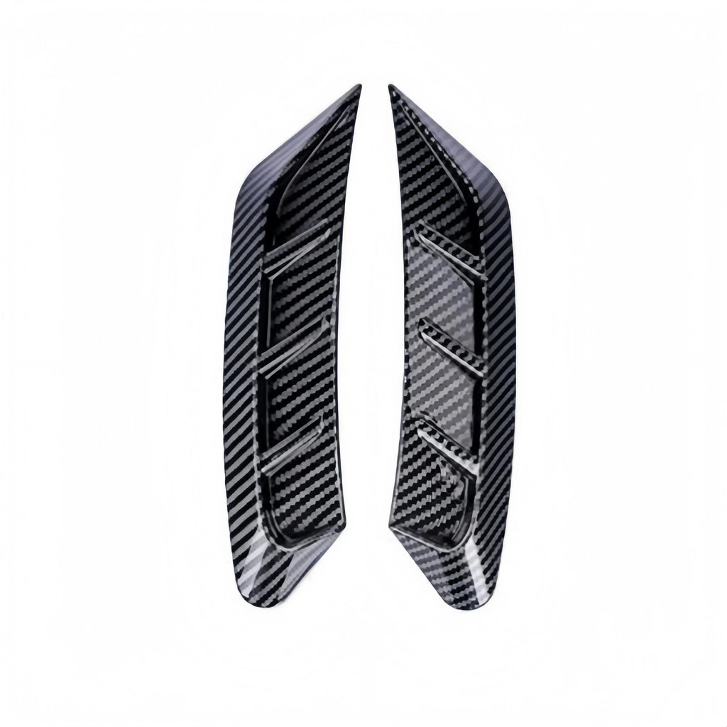 Front Rear Car Headlight Eyebrow Sticker Pair LED Light Trim Cover Carbon Fiber Decor Decal for Auto Lamp Eye Lid Decoration