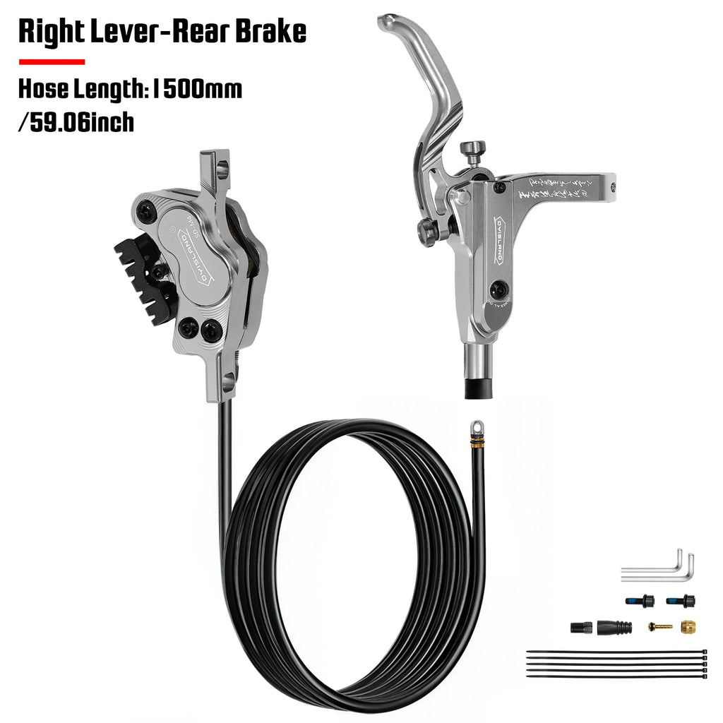DYISLAND MTB 4pistons Hydraulic Disc Brake 850mm/1500mm Ceramic Cooling Brake Pads Oil Pressure AM DH Mountain Bike Disc Brake