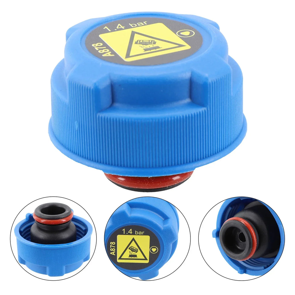 Car Radiator Expansion Water Tank Cap Cover Blue Accessories