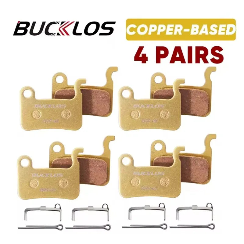BUCKLOS Bike Brake Pads Resin/Ceramic/Copper-Based/Sintered-Metal Hydraulic Brake Pad wear-resistant Bike Pads Bicycle Parts