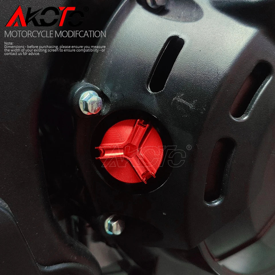 Front Rear Brake Fluid Reservoir Cover Engine Oil Filler Tir